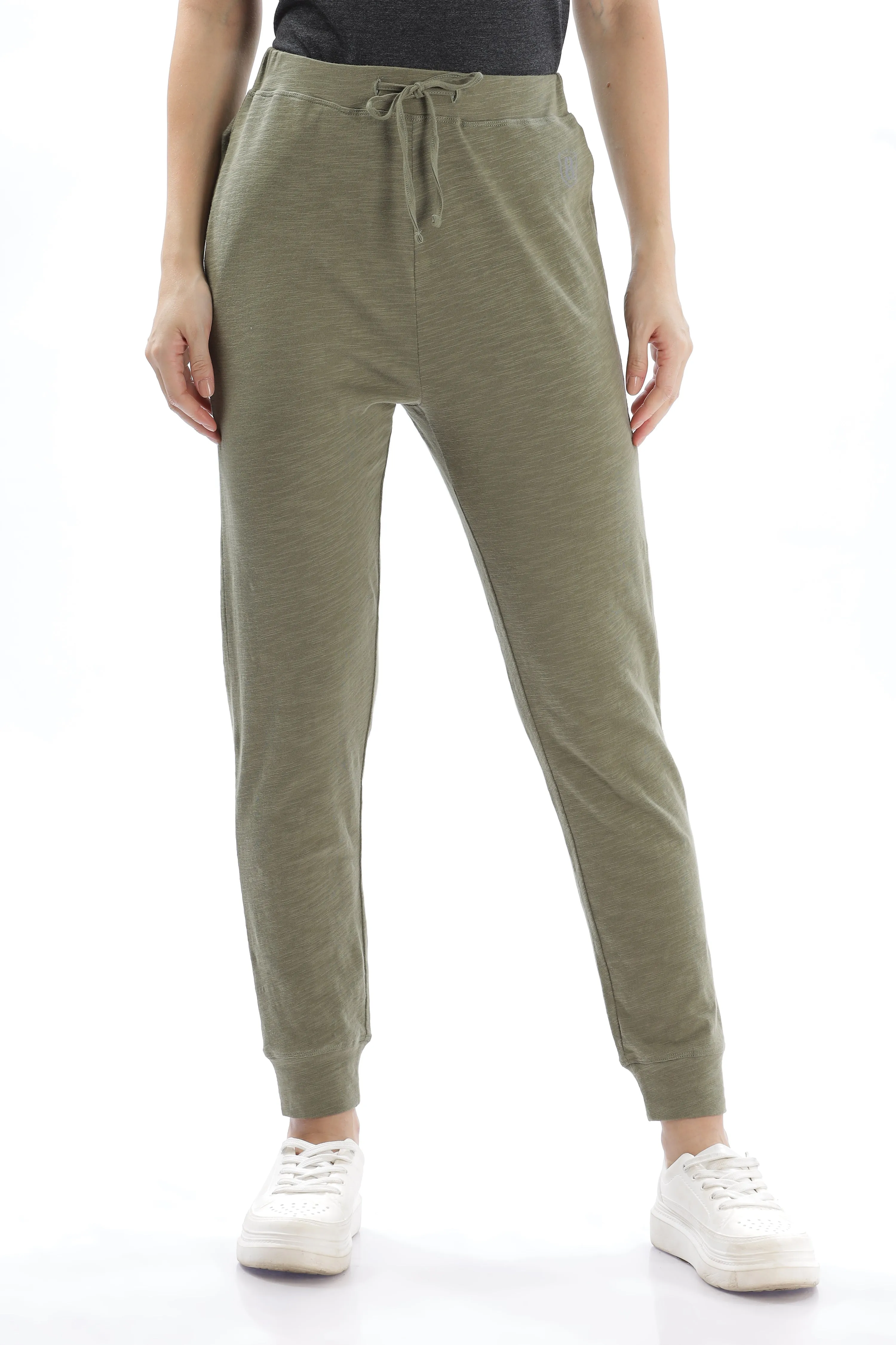 Women Organic Cotton Joggers Pant With Side Pockets and  Adjustable Waist