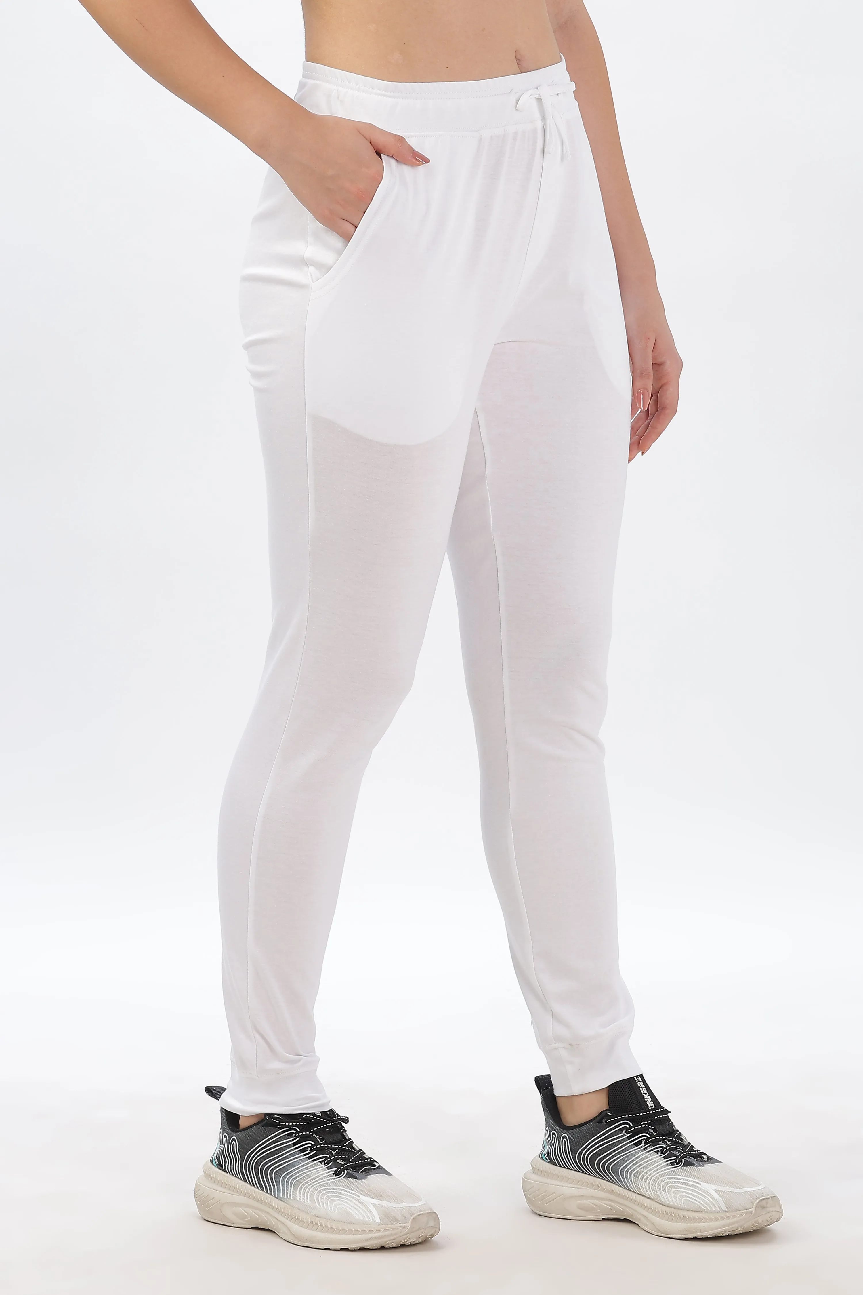 Women Organic Cotton Joggers Pant With Side Pockets and  Adjustable Waist