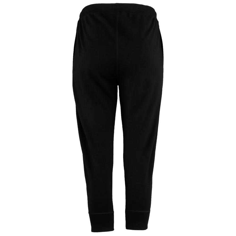 Womens Merino 260 Lounge Cuffed 3/4 Joggers (Black/Smoke)