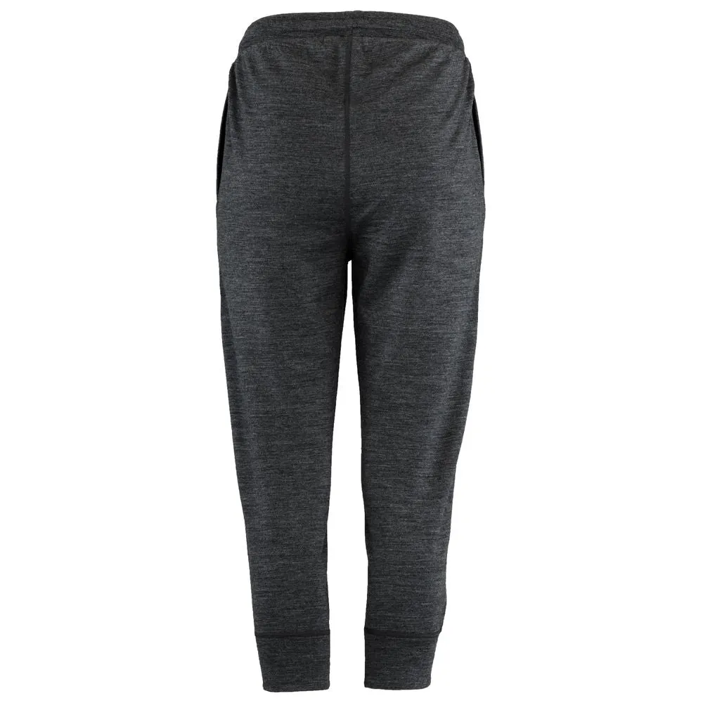 Womens Merino 260 Lounge Cuffed 3/4 Joggers (Smoke/Black)