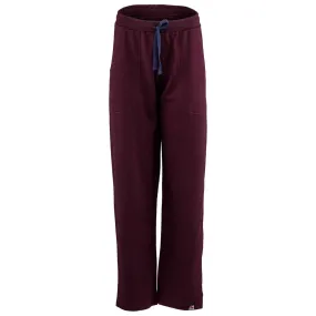 Womens Merino 260 Lounge Loose Joggers (Wine/Navy)