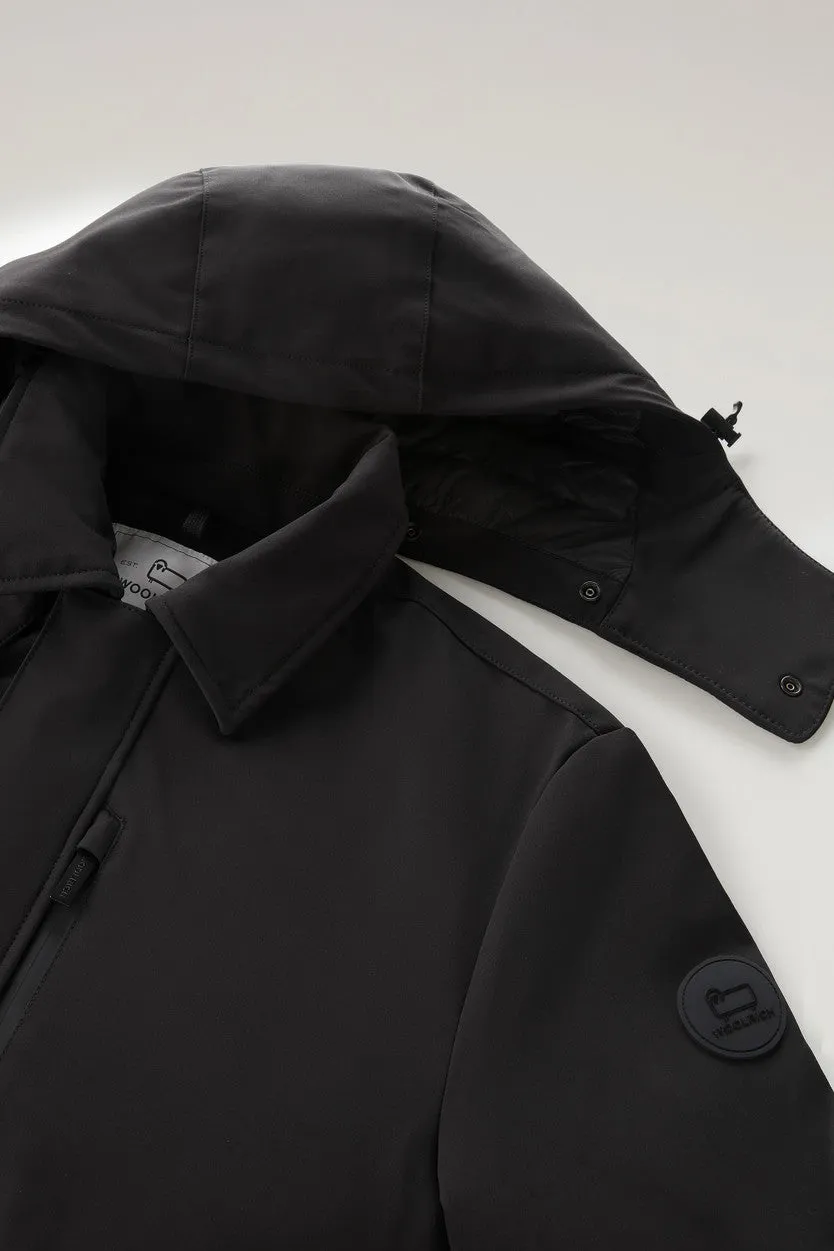 Woolrich Barrow Mac Soft Shell Coat Nero Uomo