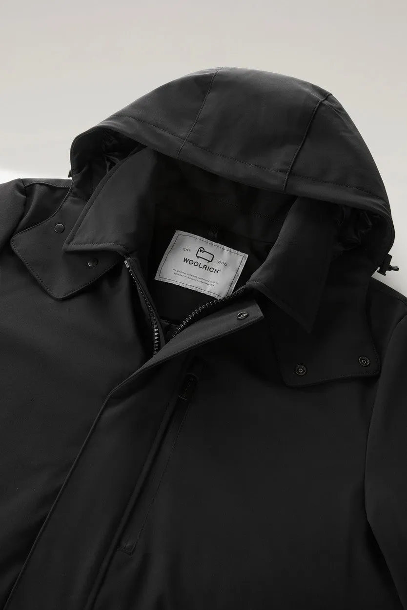 Woolrich Barrow Mac Soft Shell Coat Nero Uomo