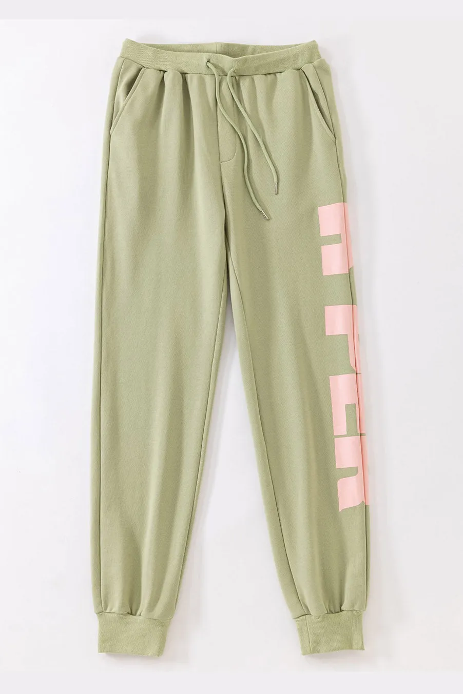 Youth | Half Face Green Joggers