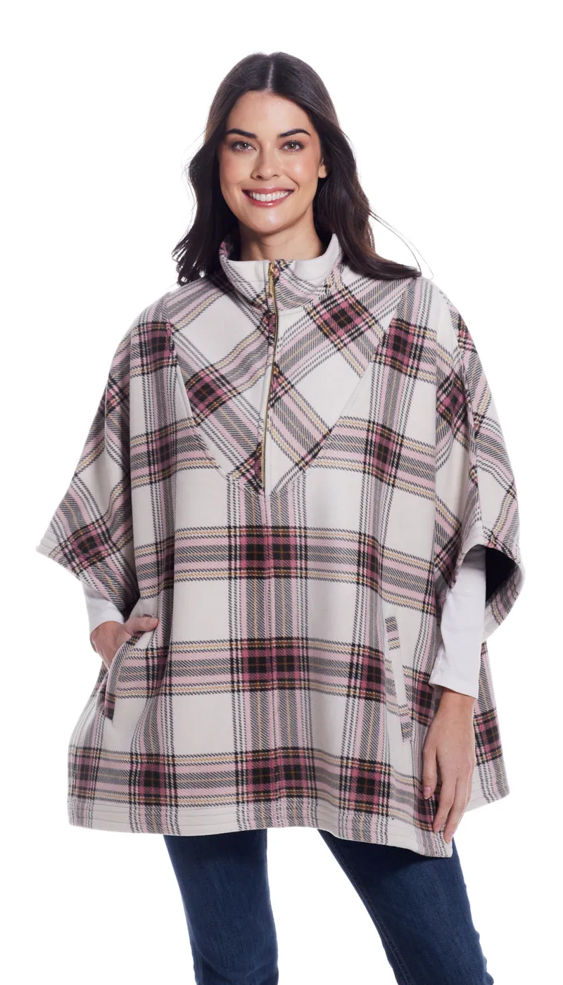 ZIP FLEECE PONCHO