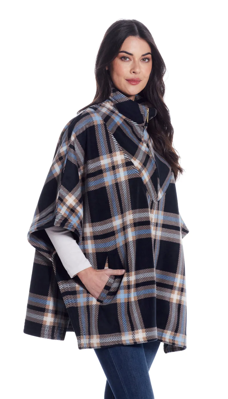 ZIP FLEECE PONCHO