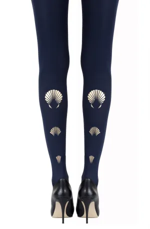 Zohara "What The Shell" Gold Print Tights